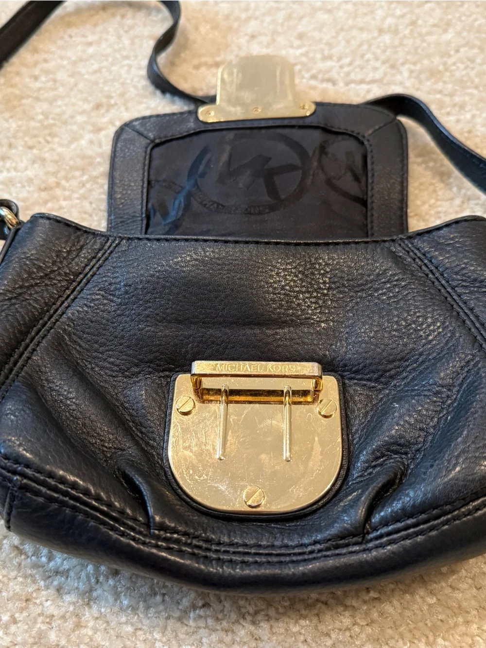 Michael Kors Crossbody Bag with Gold Hardware
